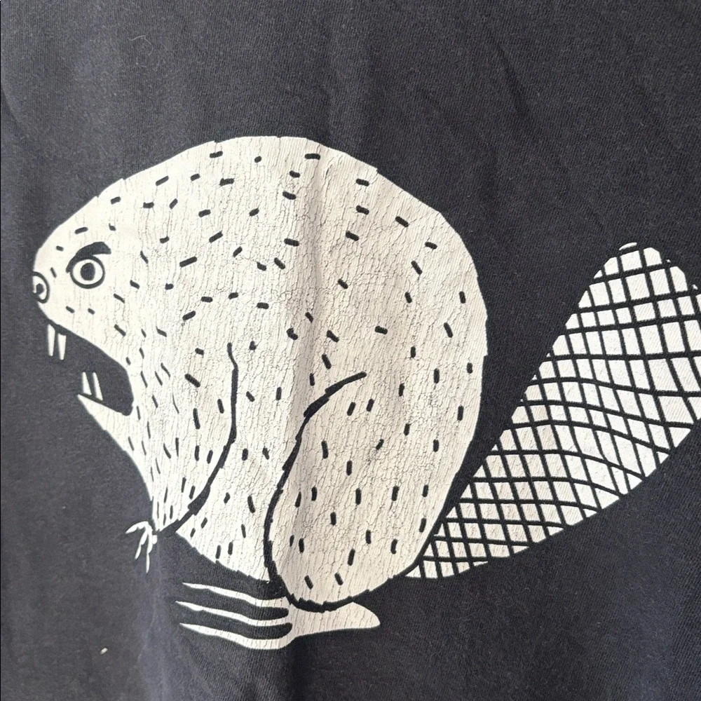 Duluth Trading Co Black Tee with White Logo Print - Picture 3 of 5